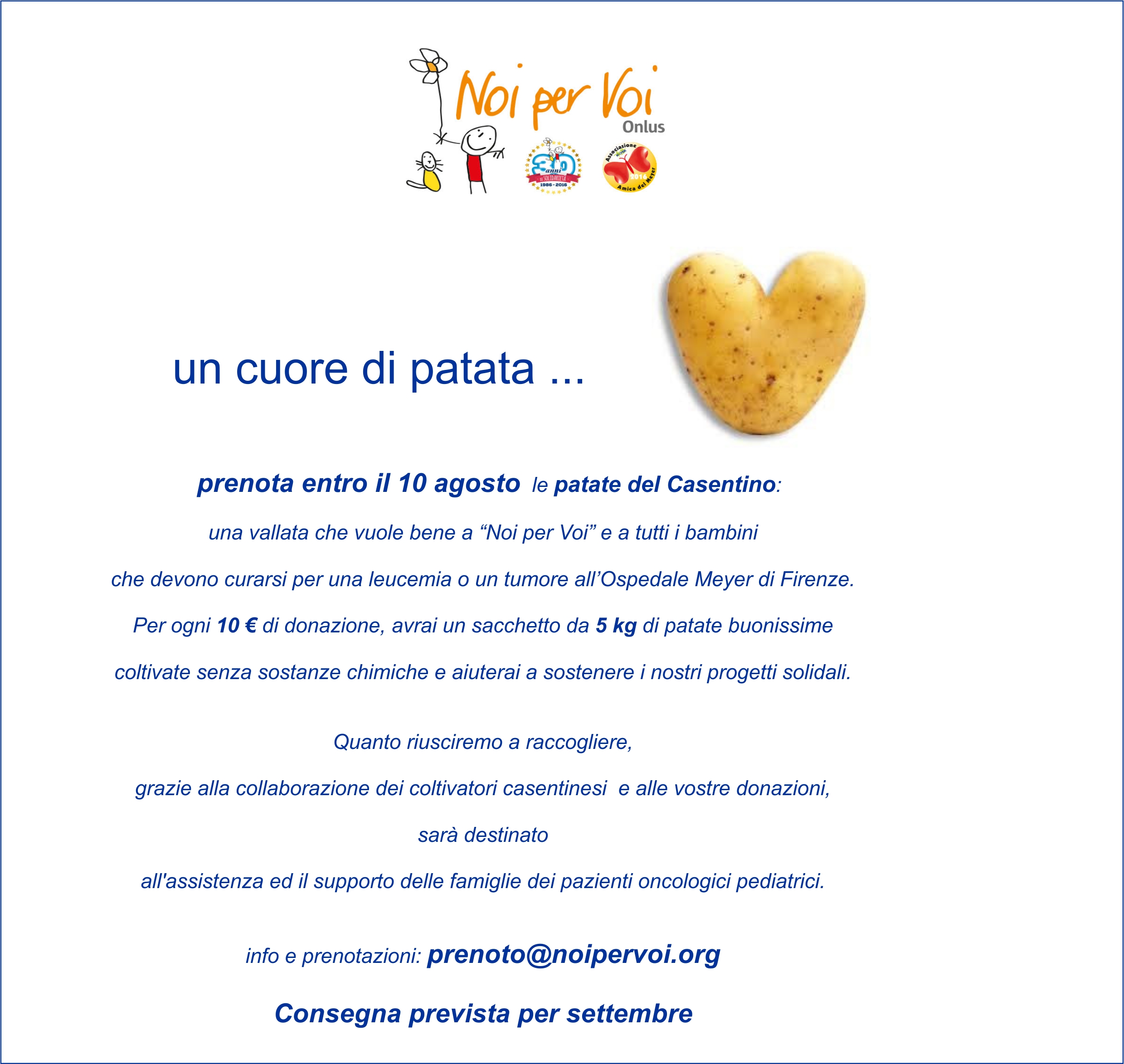 raccolta fondi patate