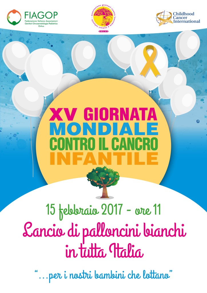 lancio palloncini XV giornata mondiale contro il Cancro Infantile