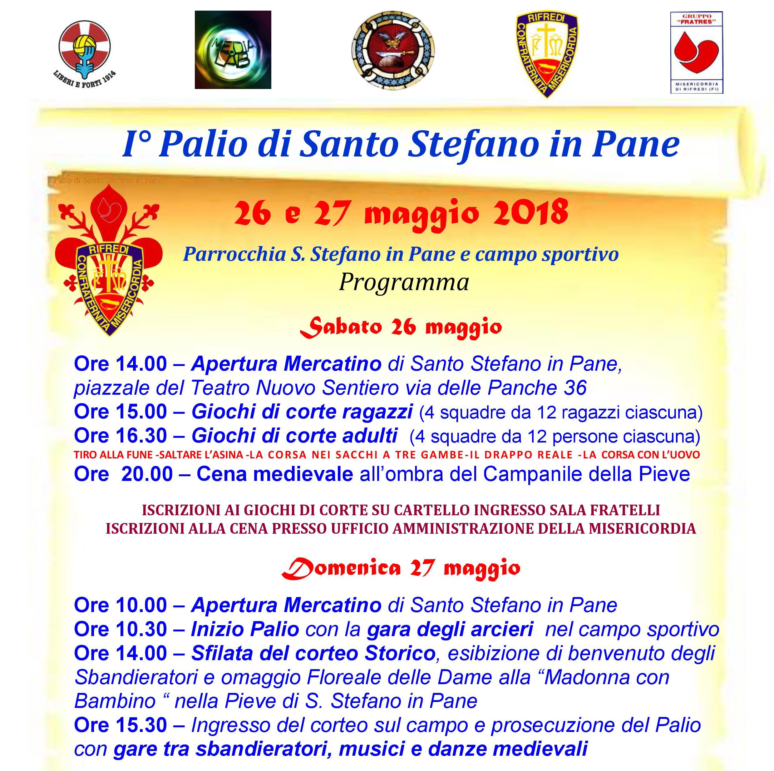 Programma Palio Santo Stefano in Pane